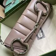 Gucci Horsebit large chain brown leather bag - 5