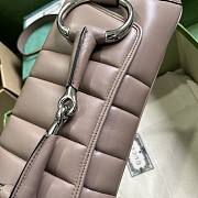 Gucci Horsebit large chain brown leather bag - 3