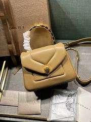 Bvlgari serpenti reverse top handle beige bag  - 1