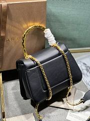 Bvlgari serpenti reverse top handle black bag - 3