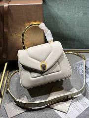 Bvlgari serpenti reverse top handle white bag - 1