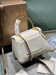 Bvlgari serpenti reverse top handle white bag - 5