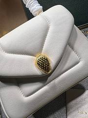 Bvlgari serpenti reverse top handle white bag - 3