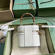 Gucci mini bamboo white shoulder bag - 5