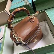 Gucci mini bamboo brown shoulder bag - 2