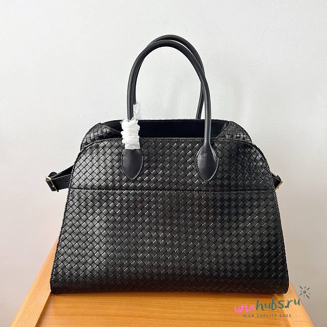 The Row Margaux 15 black faux leather tote Bag - 1