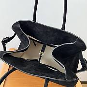 The Row Margaux 15 black velvet leather tote bag - 2