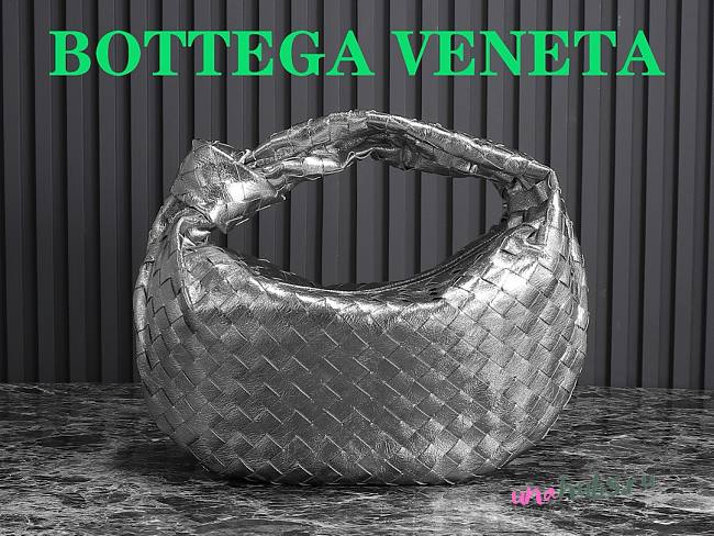 Bottega Veneta Meidum Ladies Jodie Hobo Silver Bag - 1