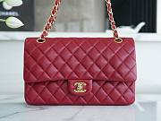 Chanel CF 25 red lambskin gold hardware bag - 1