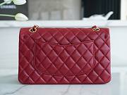 Chanel CF 25 red lambskin gold hardware bag - 5