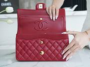 Chanel CF 25 red lambskin gold hardware bag - 3