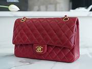 Chanel CF 25 red lambskin gold hardware bag - 2