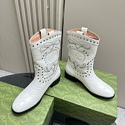 Gucci cowboy boots ( black/ brown/ white) - 4