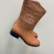 Gucci cowboy boots ( black/ brown/ white) - 2