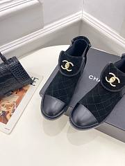 Chanel black velvet boots 03 - 3