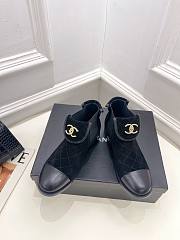 Chanel black velvet boots 03 - 4