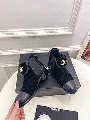 Chanel black velvet boots 03 - 6