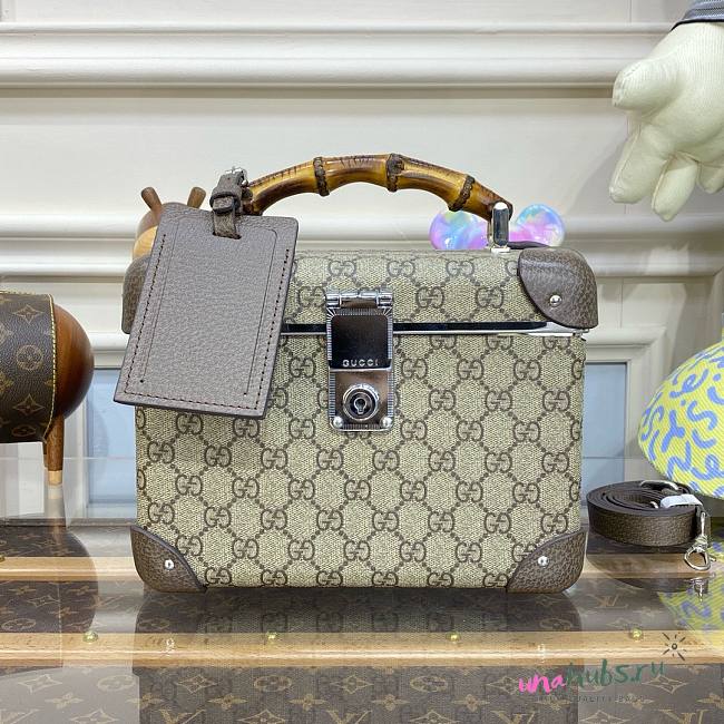 Gucci GG Supreme Monogram Brown Globe Trotter Bag - 1