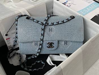 Chanel CF denim metallic flap bag