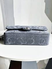 Chanel CF Denim Medium CC Metallic Double Flap Bag - 4