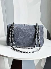 Chanel CF Denim Medium CC Metallic Double Flap Bag - 5