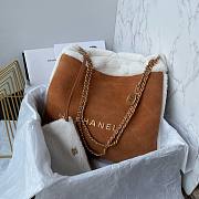 Chanel 22 sherling brown tote bag - 1