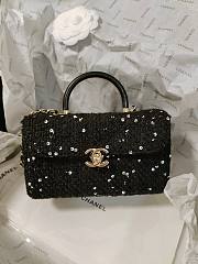 Chanel tweed sequin box bag  - 1