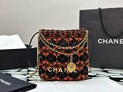 Chanel 22 Calfskin Orange Macrame Mini Shopping Bag - 1