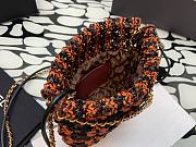 Chanel 22 Calfskin Orange Macrame Mini Shopping Bag - 6