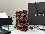 Chanel 22 Calfskin Orange Macrame Mini Shopping Bag - 5