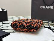 Chanel 22 Calfskin Orange Macrame Mini Shopping Bag - 3