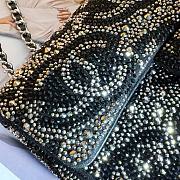 Chanel Black Tweed And Strass Crystal Flap Bag - 3