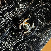 Chanel Black Tweed And Strass Crystal Flap Bag - 5