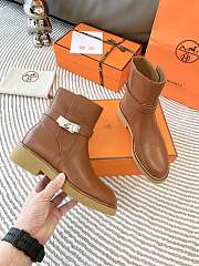 Hermes short boots ( brown/ black/ cream) - 2