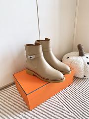 Hermes short boots ( brown/ black/ cream) - 3