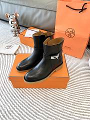 Hermes short boots ( brown/ black/ cream) - 4