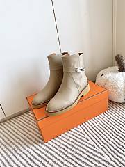 Hermes short boots ( brown/ black/ cream) - 6