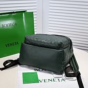 Bottega Veneta Intrecciato Green Leather Backpack  - 6