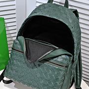 Bottega Veneta Intrecciato Green Leather Backpack  - 4