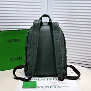 Bottega Veneta Intrecciato Green Leather Backpack  - 3