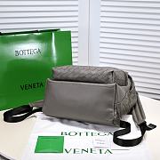 Bottega Veneta Intrecciato Gray Leather Backpack - 2