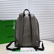 Bottega Veneta Intrecciato Gray Leather Backpack - 5