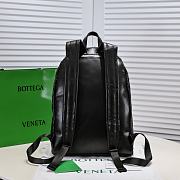 Bottega Veneta Intrecciato Black Leather Backpack - 5