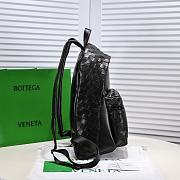 Bottega Veneta Intrecciato Black Leather Backpack - 3