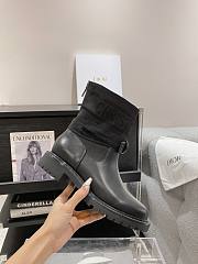 Dior D-Major Black Leather Boots - 2