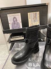 Dior D-Major Black Leather Boots - 4