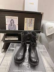 Dior D-Major Black Leather Boots - 6