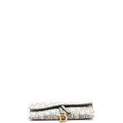 Dior Gray Oblique Canvas Saddle Wallet on Chain Bag - 6