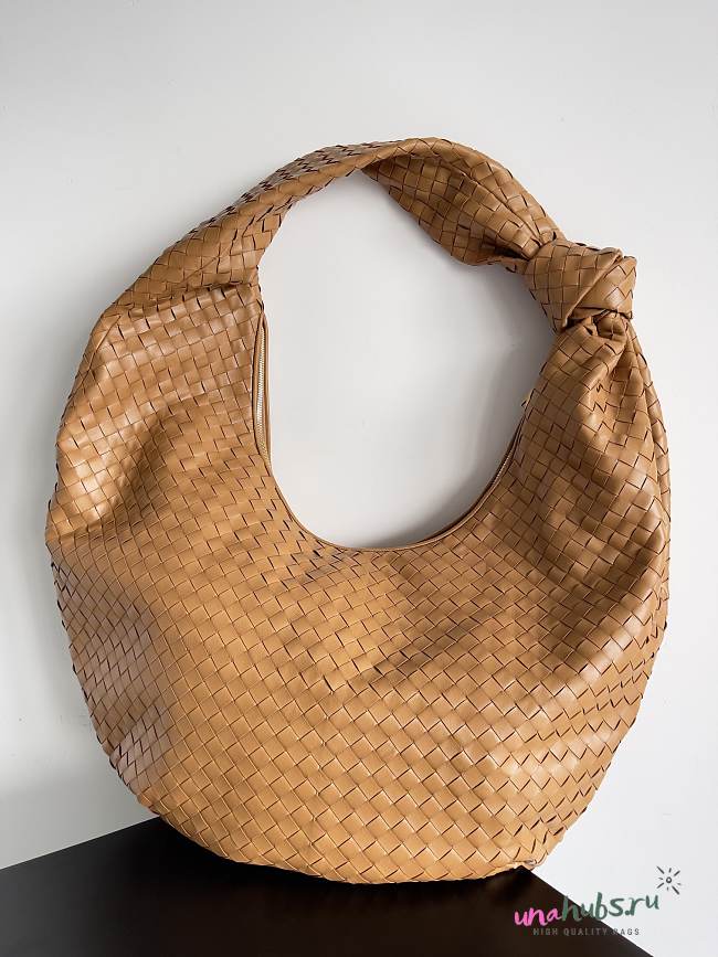 Bottega Veneta Maxi BV Jodie intrecciato brown leather hobo bag - 1