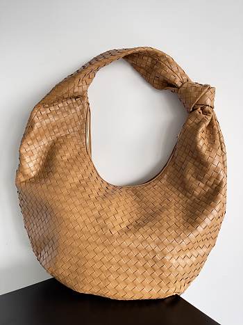 Bottega Veneta Maxi BV Jodie intrecciato brown leather hobo bag